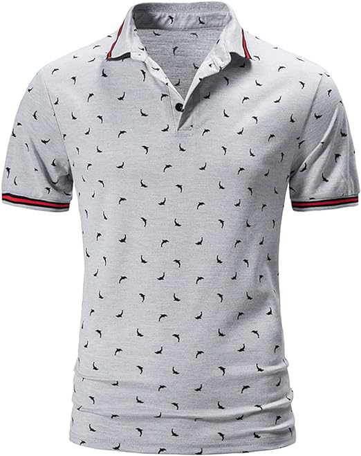 Men Short-Sleeve Splice T-Shirt Men Summer Lapel Short Sleeve Tops Shirt Leisure Sports Tactics Wicking Cotton