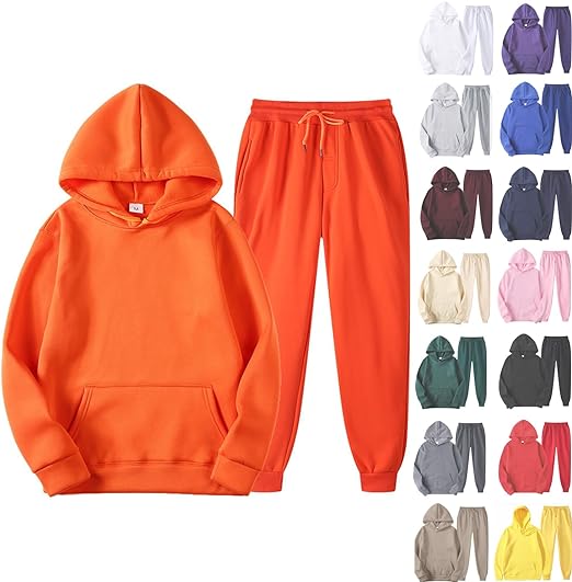 Leisure Sport Two-Piece Sweatsuit Hoodie Set，Unisex Running Recreational Sports Hoodie with Hoodies and Sweatpants